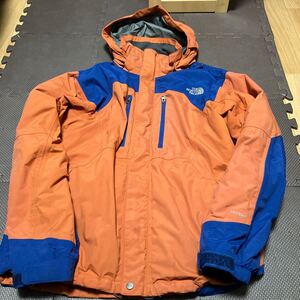 THE NORTH FACE ノースフェイス マウンテンパーカー　HYVENT オレンジ　青　bn288205 アウトドア　ウインドブレーカー　防水透湿　耐水性