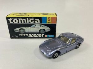 トミカ ミニカー　No5 トヨタ2000GT（銀）1Aホイール　箱付き