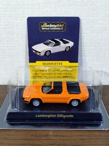 京商 ランボルギーニ シルエット 1/64 ミニカー オレンジ Lamborghini