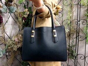 ●超美品●Salvatore Ferragamo フェラガモ●パイソン 本 ヘビ 革 カーフ レザー 本革●トート バッグ●ネイビー●G金具●B5 収納●Js53783