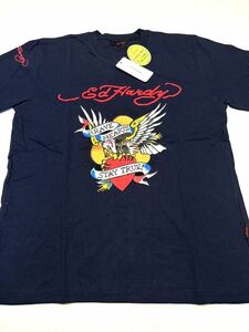 (送料無料)新品未使用品 Ed Hardy エドハーディー 鷹 ハート メンズ半袖Tシャツ ☆サイズM胸囲88〜96㎝、身長165〜175㎝☆綿60%他