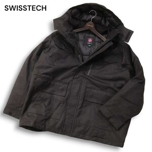 SWISSTECH スイステック 秋冬 中綿★ マウンテンパーカー ジャケット Sz.XL　メンズ 黒 大きいサイズ アウトドア　I4T03079_9#N