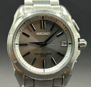 1円スタート SEIKO セイコー 腕時計 ブライツ デイト 7B24-0AK0 電波ソーラー シルバー文字盤 メンズ腕時計 メンズウォッチ クォーツ