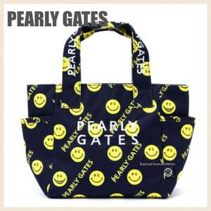 新品★正規★PEARLY GATES/パーリーゲイツ★PG SMILE★ニコ★カートバッグ/トートバッグ/バッグ★紺/黄★メンズ/レディース★人気★レア★