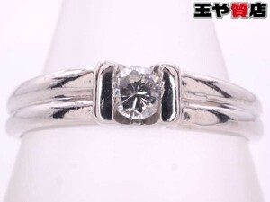 ダイヤ0.10ct デザインリング13.5号 pt900 プラチナ