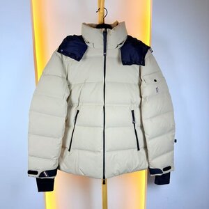 Moncler Grenoble Fellberg フード付き シンプルで快適なカジュアルダウンジャケット メンズ アイボリー