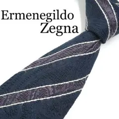 ✨未使用に近い✨　 Zegna ネクタイ　ペイズリー　ストライプ