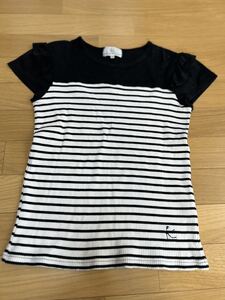 クミキョク　半袖Tシャツ 160センチ　トップス　キッズジュニア　女の子女子　半袖カットソー　組曲　ボーダー