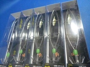 ５個　送料0円・イカ・タコに実物テンヤ、餌木、サッパ・アジなどの小魚を挟みそのまま投入、タコ、蛸、テンヤマダコ、テンヤイカ２