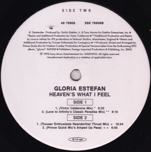 米12 Gloria Estefan Heavens What I Feel 4978908 Epic /00250