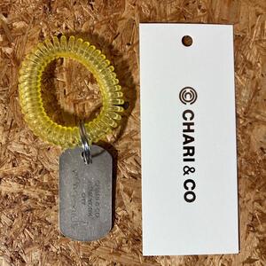 CHARI&CO DOG TAG KEY HOLDER イエロー ドックタッグ キーホルダー