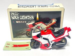 (62) PIEZO BIKE LIGHTER ピエゾ バイクライター ガスライター 電子バイク 電子ライター バイク型 ケース付き 喫煙具 サンライフ