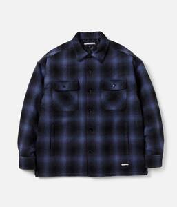 NEIGHBORHOOD 24 AW CPO SHIRT LS COLOR: BLUE SIZE: XL ネイバーフッド