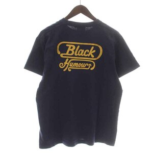 ビームスティ BEAMS T Tシャツ カットソー 半袖 クルーネック 刺繍 ロゴプリント M 紺 ネイビー 黄色 イエロー /NW16 メンズ