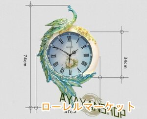 高級 壁掛け時計 孔雀 鳥 動物 花 高級 豊富なデザイン おしゃれ ローマ数字