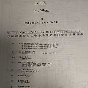 【パーツガイド】　トヨタ　イプサム　10系　H8.5～　２００２年版 【絶版・希少】