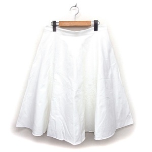 カルバンクライン CALVIN KLEIN 国内正規品 スカート フレア ロング 透け感 バックジップ 4 白 ホワイト /NT35 レディース
