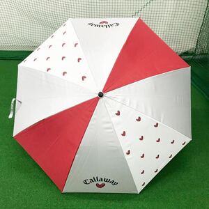 【即決価格】【ゴルフ用傘】未使用／キャロウェイ／LOVE callaway アンブレラ24JM／サイズ70／5924015／レッド／全長90cm