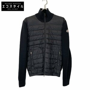 MONCLER モンクレール 19年製 ブラック MAGLIONE TRICOT CARDIGAN ブラック M カーディガン ナイロン メンズ 中古