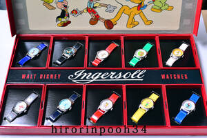 お宝　超貴重　未使用　『Ingersoll』 バースディー復刻シリーズ　ディズニー　ミッキー　ドナルド　プルート　バンビ　ピノキオ　他