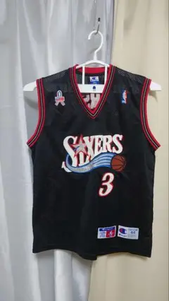 Champion 90s IVERSON 3" USEDゲームジャージ　Ｌ