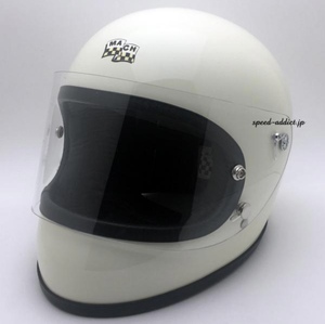 超希少　McHAL MACH 02 APOLLO Helmet アイボリー　white白　マックホール　アポロ　フルフェイス　族ヘル　ビンテージヘルメット