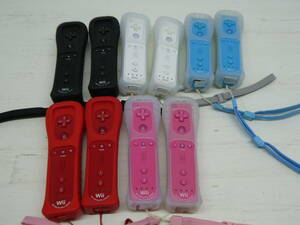 065-Z93) 中古品 Wii リモコン クロ シロ アオ アカ ピンク まとめ売り 任天堂 Nintendo 動作OK