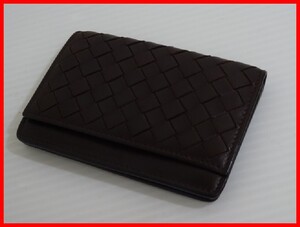 BOTTEGA VENETA　ボッテガヴェネタ　カードケース　革　ブラウン　中古　2410★Ｍ-1824