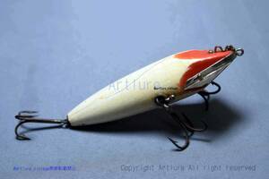 VINTAGE WOODEN LURE HEDDON　HEDDON DEEP DIVING WIGGLER #1600 1916～ （7488-62　）USA MADE #OLDLURE #ARTLURE_VINTAGE ＃ヴィンテージ