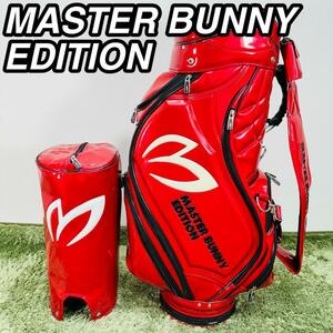 マスターバニーエディション キャディバッグ カート式 エナメル レッド MASTER BUNNY EDITION