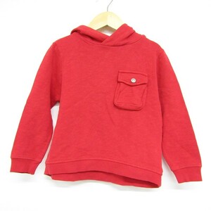 ザラベビー パーカー スウェット フードワッペン 胸ポケット 男の子用 104サイズ 赤 キッズ 子供服 ZARA baby