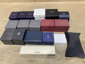 【１６－８９】腕時計 ケース まとめ売り CITIZEN/CASIO/G-SHOCK/SEIKO/ORIENT/LUKIA 等 空箱 腕時計用 長期保管品 中古品