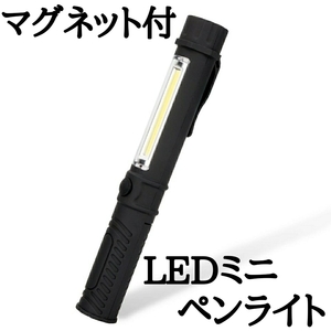 【定形外発送】LEDペンライト LED懐中電灯 乾電池式 小型 　白色LED LEDペンライト 乾電池式 防水 ブラック