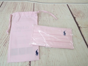 POLO RALPH LAUREN ポロ ラルフローレン ストライプマスク S/M ピンク Made in Vietnam