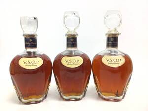 ブランデー brandy サントリー VSOP デキャンタ 3本セット 700ml 40% 重量番号:6(H-2)