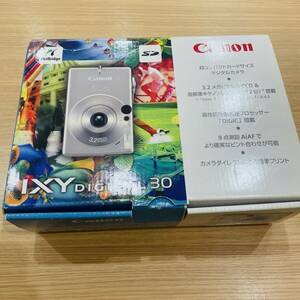 【H11853OR】1円～ Canon IXY DIGITAL 30 シルバー コンパクトデジタルカメラ 通電確認済み 欠品不明 箱 説明書付き カードなし