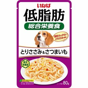 （まとめ買い）いなばペットフード いなば 低脂肪 とりささみ＆さつまいも 80g 犬用フード 〔×36〕