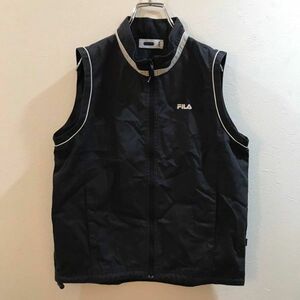 FILA/フィラ FILA ジップアップベスト ブラック黒 Mサイズ アウトドア