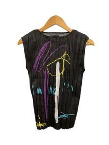 soduk◆shrinked drawing tank top/ノースリーブカットソー/BLK/0423010512