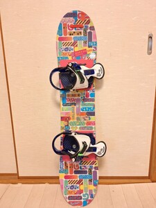 美品 Burton Chicklet Snowboard Youth 2010 100cm スノーボード バートン ビンディング バインディング セット