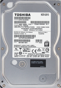 TOSHIBA DT01ACA050 HP P/N 661697-001 3.5インチ SATA600 500GB 838回 3733時間