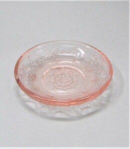 Mosser Glass ミニチュア・プレートB 豆皿　モッサー　プレスガラス　アメリカ製　ままごと ビスクドール・スーパードルフィーお供