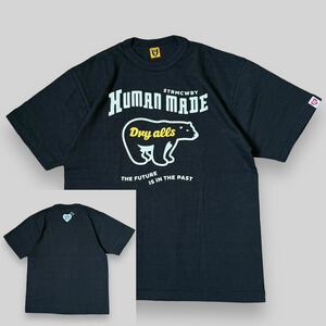 希少！ HUMAN MADE ヒューマンメイド ベアー 両面 プリント Tシャツ L 黒 アニマル 熊 nigo A BATHING APE アベイシングエイプ ロゴ ハート