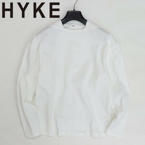 ◆HYKE ハイク ドロップショルダー コットン 長袖 トップス カットソー 白 ホワイト 1