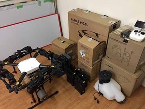 DJI 農業用ドローン 農薬散布 本体+プロポ+バッテリー×4+充電器+タンク 登録解除済み 送料着払い MG-1S J13-08