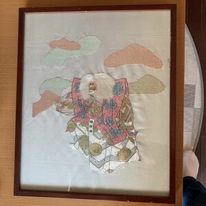 刺繍　お能　和文化　織物　一枚物