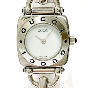 【1円スタート】GUCCI グッチ 6300L SS ホワイト文字盤 クオーツ レディース腕時計 ジャンク 344939