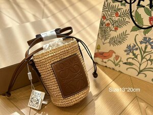 ■新品未使用■■極美品■ロエベ LOEWE バッグ レディース カゴバッグ かごバッグ わら編み ショルダー ミニポーチ 