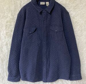 【アパレル】☆美品☆ l.l.bean エルエルビーン ネイビー キルティング シャツ L ビンテージ メンズ 人気 おしゃれ 古着 LLbean