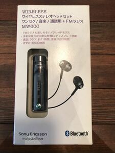 SONY ソニーエリクソン　カナル型ワイヤレスイヤホン　Bluetooth 対応　リモコンマイク付　ブラックMW600